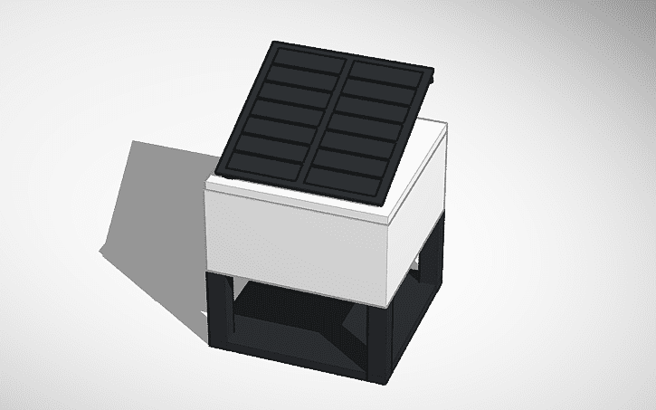 overhead tank with solar panel