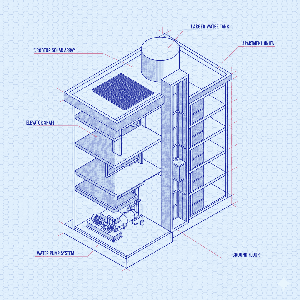 apartment overhead tank