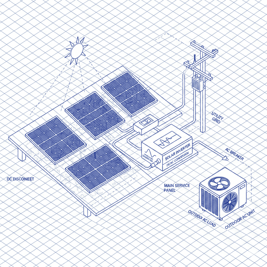 Can solar panels run ac?